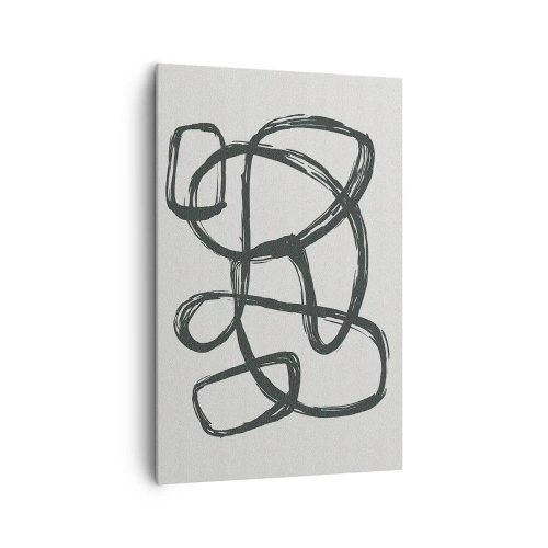 Schilderen op canvas - Lusvormige abstractie - 80x120 cm