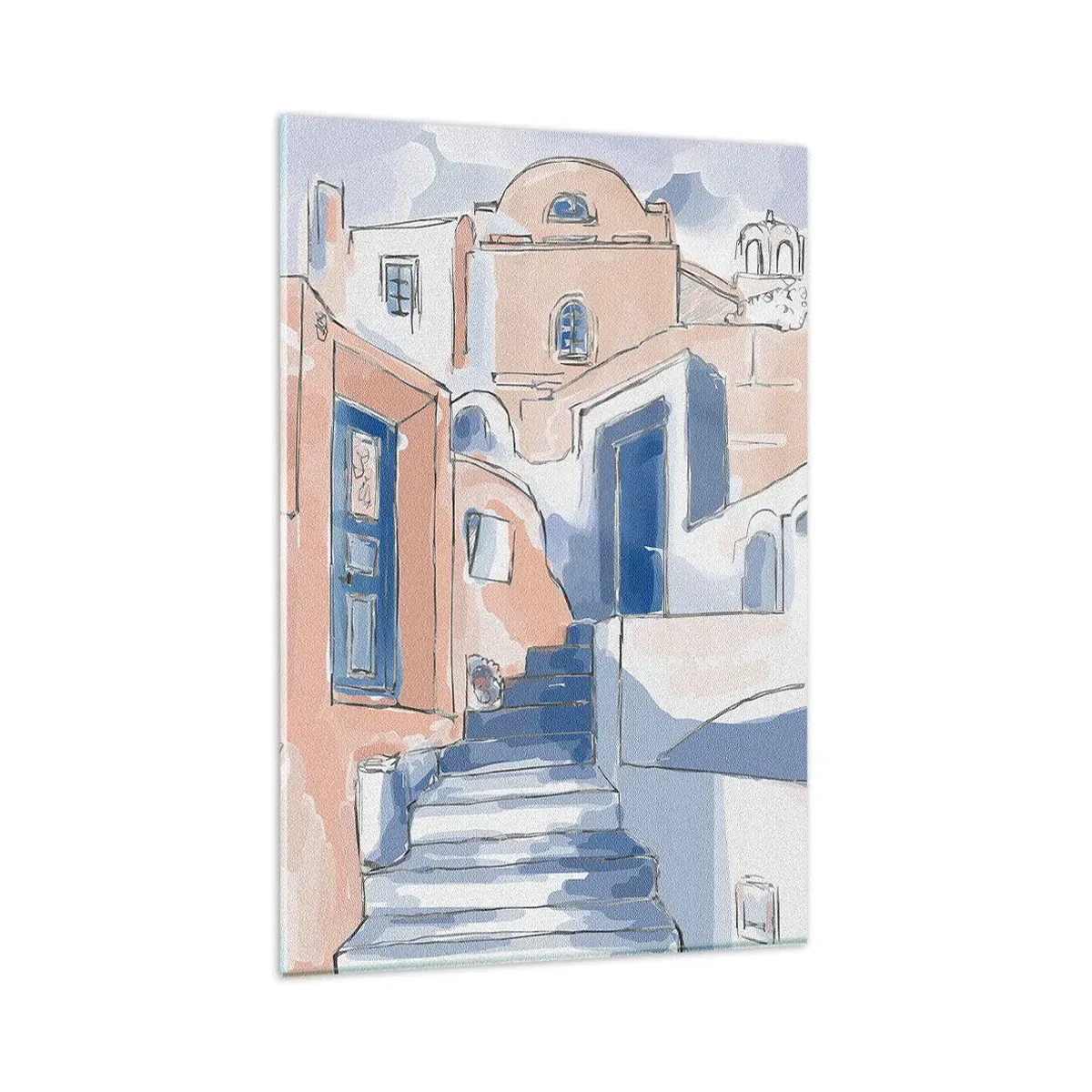 Schilderen op glas - Exotische stad - 80x120 cm