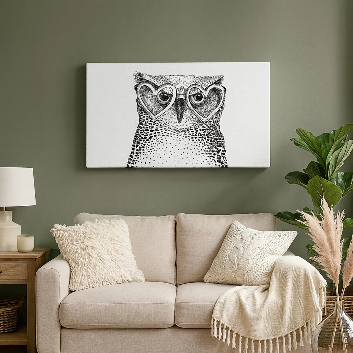 Schilderen op canvas - Verstandig en met liefde - 30x30 cm