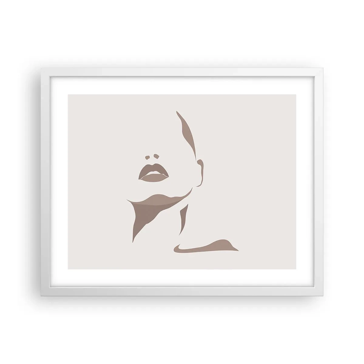 Poster in een witte lijst - Gemaakt van licht en schaduw - 50x40 cm