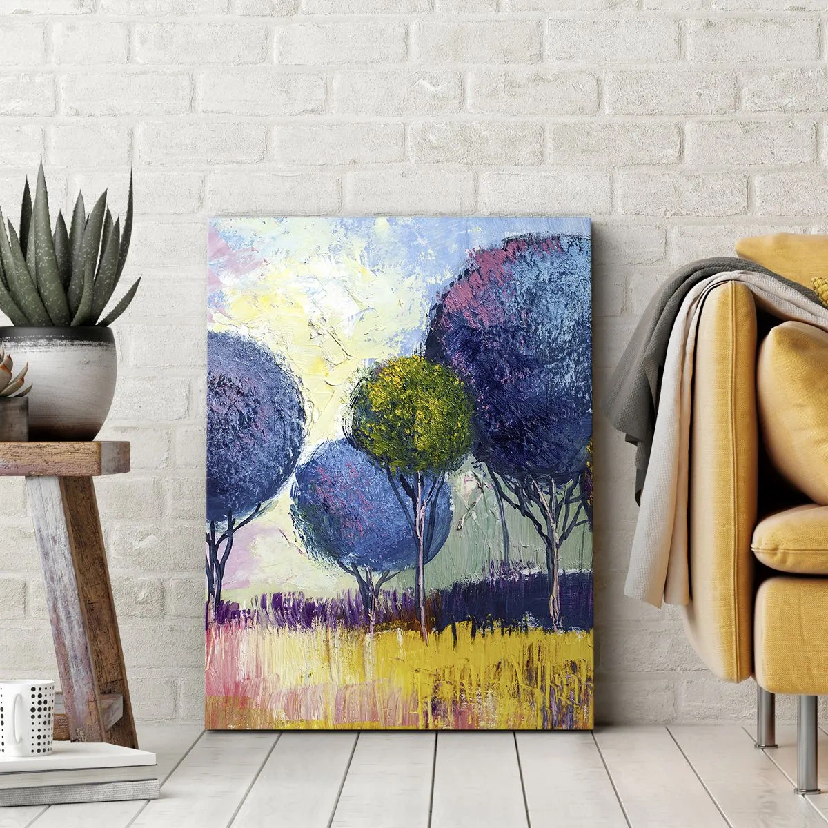 Schilderen op canvas - Bol - de vorm van het ideaal - 80x120 cm