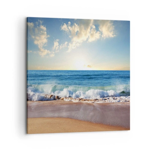 Schilderen op canvas - Beweging en stilte tegelijk - 60x60 cm