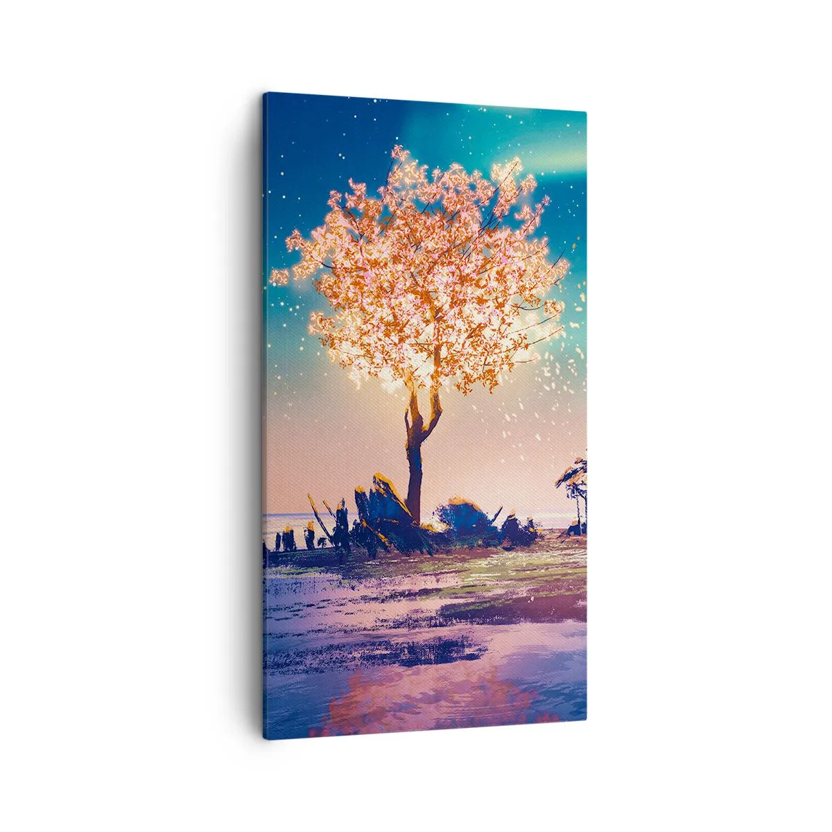 Schilderen op canvas - De natuur vergaat niet - 45x80 cm