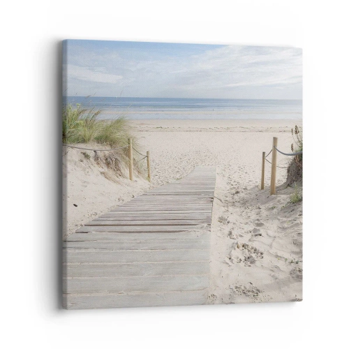 Schilderen op canvas - naar de horizon - 40x40 cm