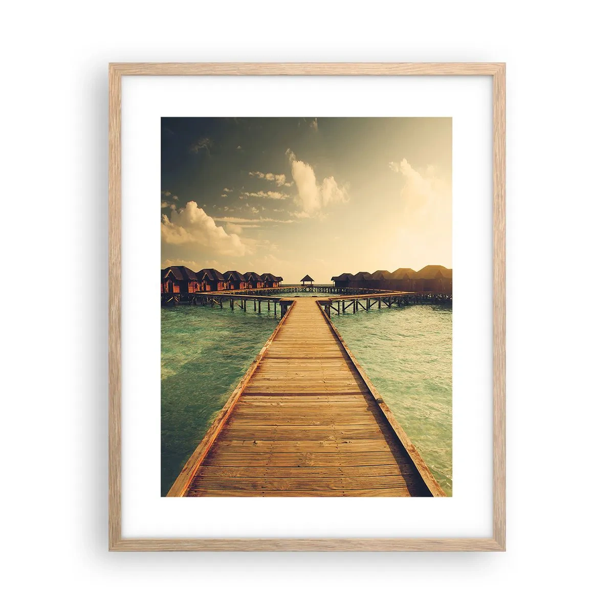 Een poster in een licht eiken lijst - Een warme uitnodiging - 40x50 cm