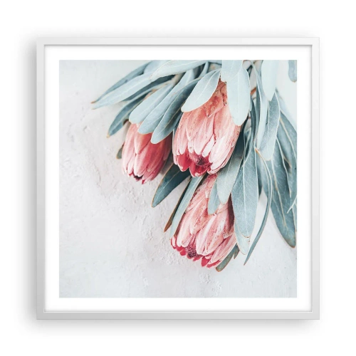 Poster in een witte lijst - Schaamt zich voor hun eigen schoonheid - 60x60 cm