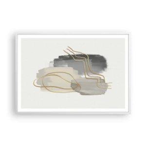 Poster in een witte lijst - Duur en beweging - 100x70 cm
