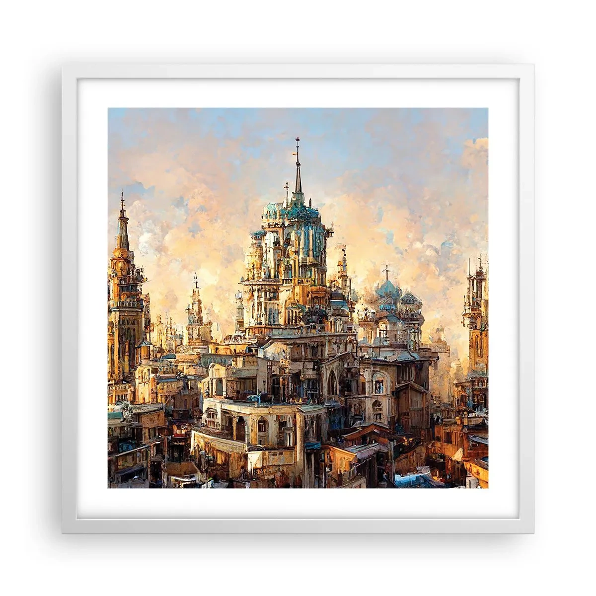 Poster in een witte lijst - Stad der steden - 50x50 cm