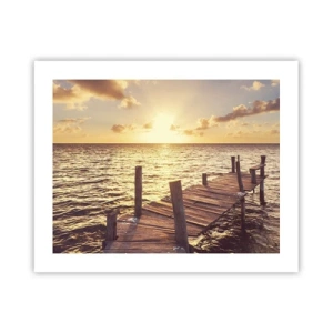 Poster - Het gouden land van zachtheid - 50x40 cm