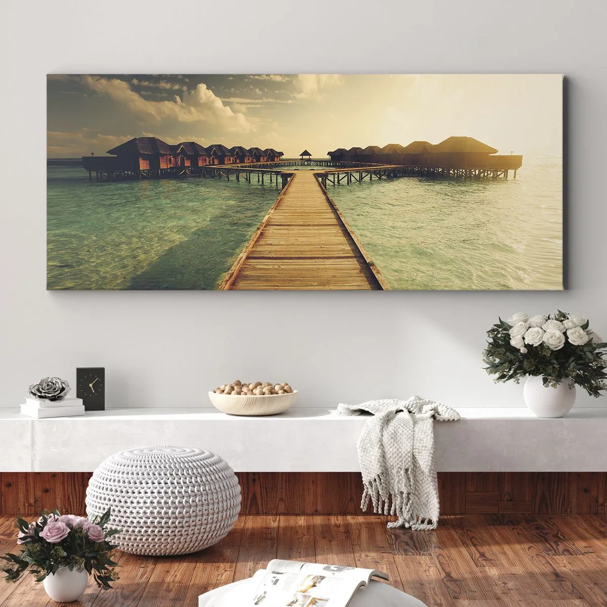 Schilderen op canvas - Een warme uitnodiging - 160x50 cm