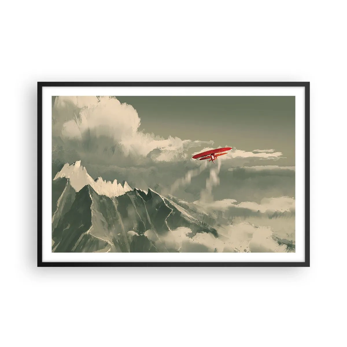 Poster in een zwarte lijst - Onverschrokken pionier - 91x61 cm