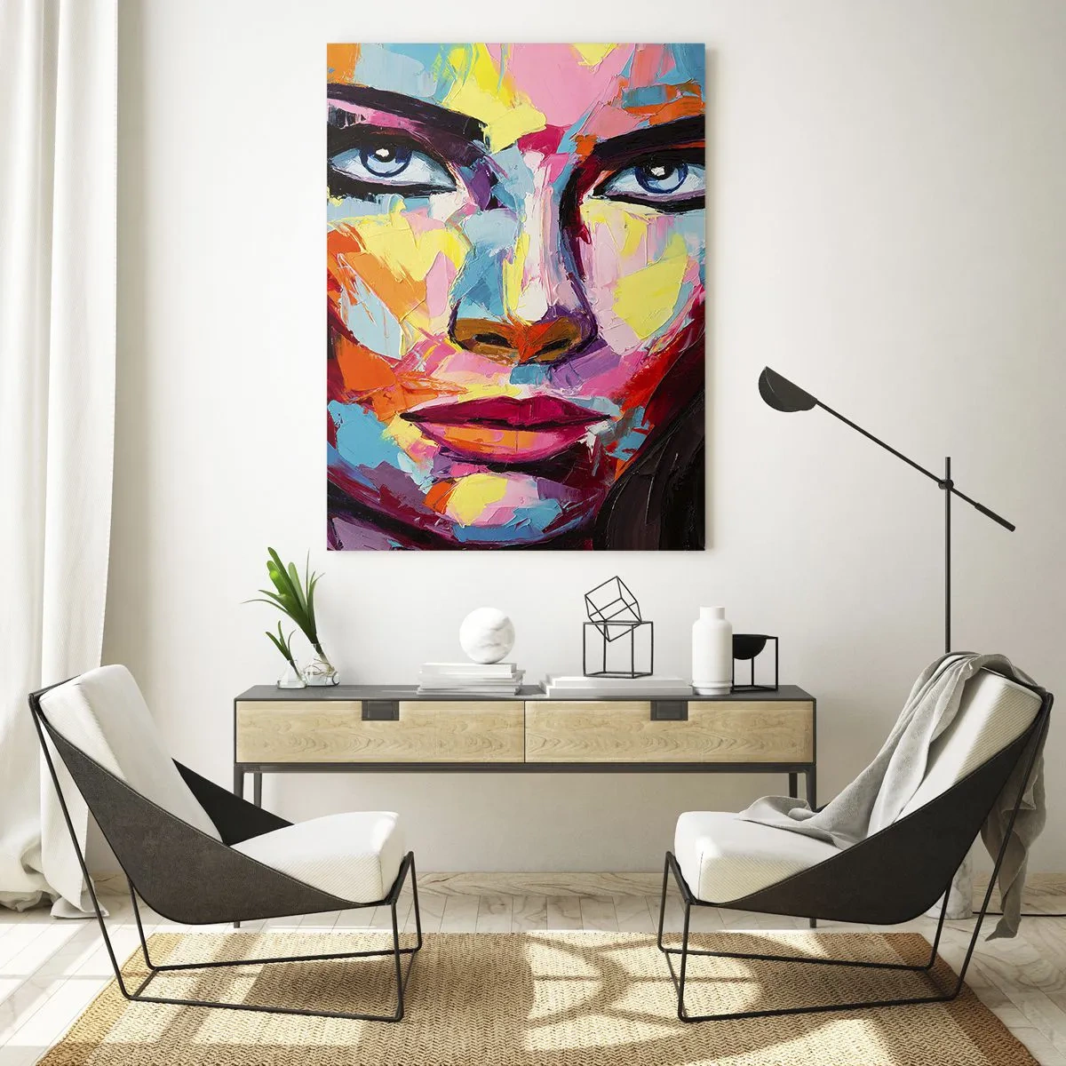 Schilderen op glas - De ziel is ook kleurrijk - 50x70 cm