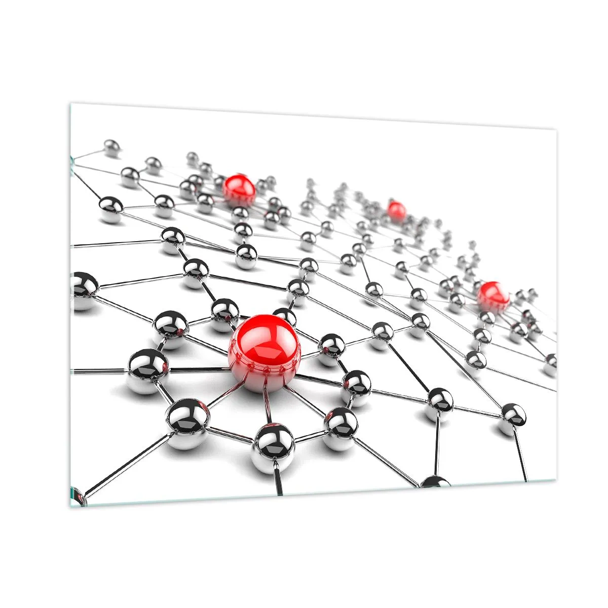 Schilderen op glas - Zilverachtig web - 100x70 cm