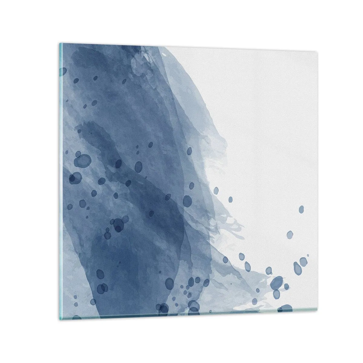 Schilderen op glas - Blauwe tule - 70x70 cm