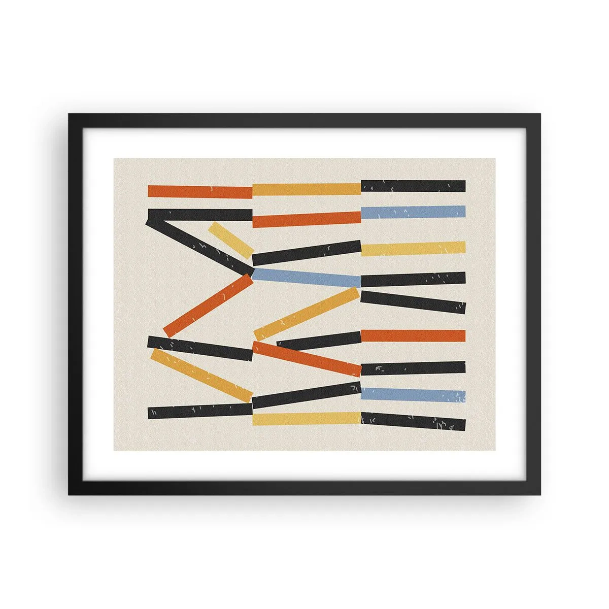 Poster in een zwarte lijst - Compositie op goed niveau - 50x40 cm