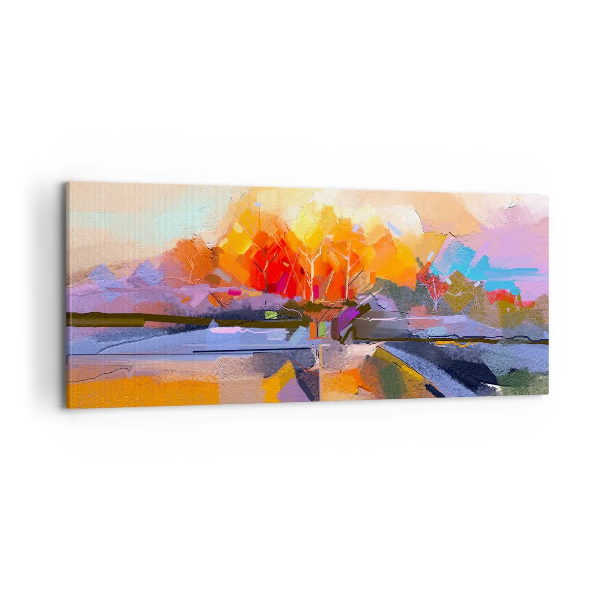 Schilderen op canvas - De herfst is geworden - 120x50 cm