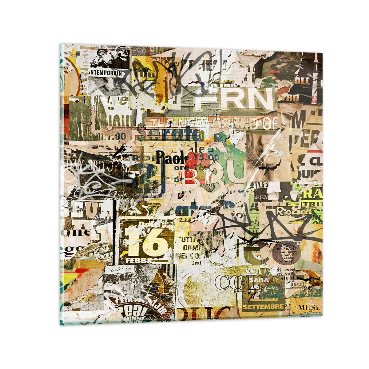 Schilderen op glas - O, het gebeurt... - 60x60 cm