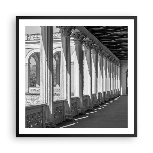 Poster in een zwarte lijst - Zonnige arcade - 60x60 cm