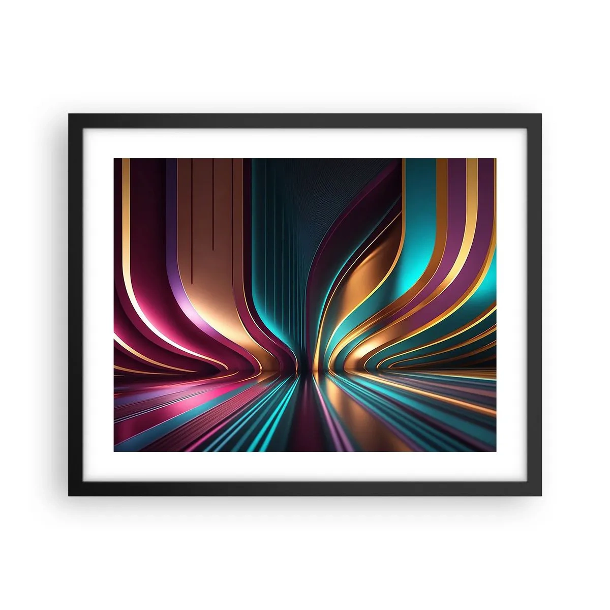 Poster in een zwarte lijst - Architectuur van licht - 50x40 cm