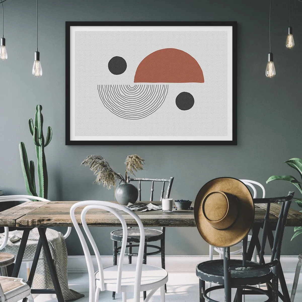 Poster in een zwarte lijst - Perfectie van het wiel - 100x70 cm