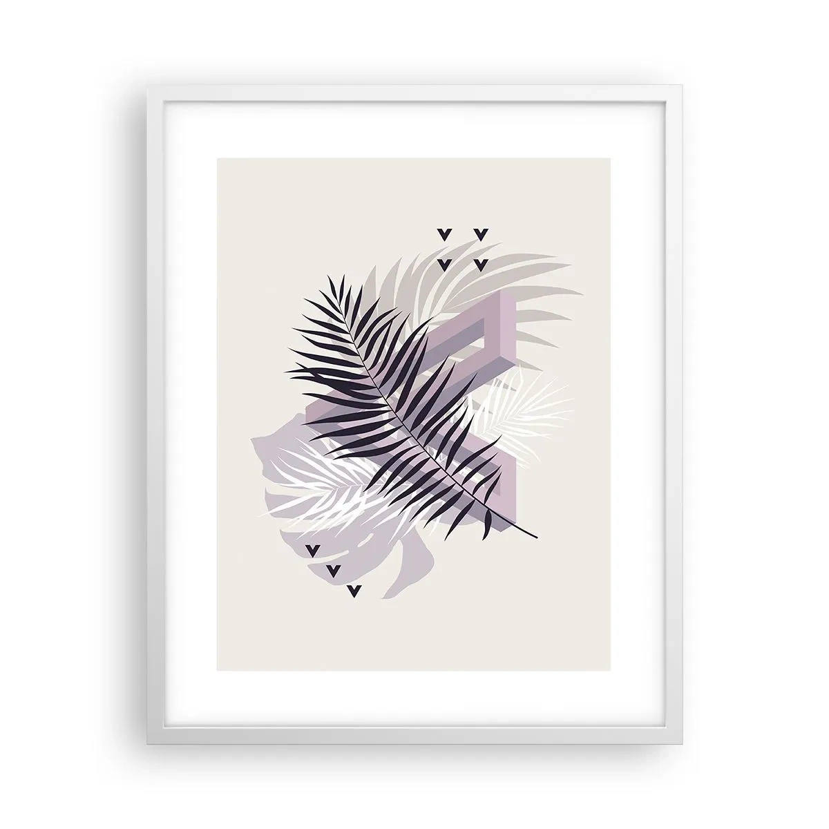 Poster in een witte lijst - De schaduw van de schaduw - 40x50 cm