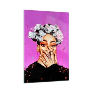 Schilderen op glas - Een beetje gek - 70x100 cm