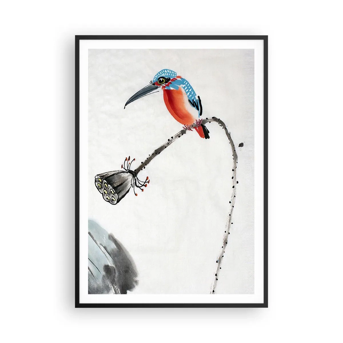 Poster in een zwarte lijst - Het leven van de weide - 70x100 cm