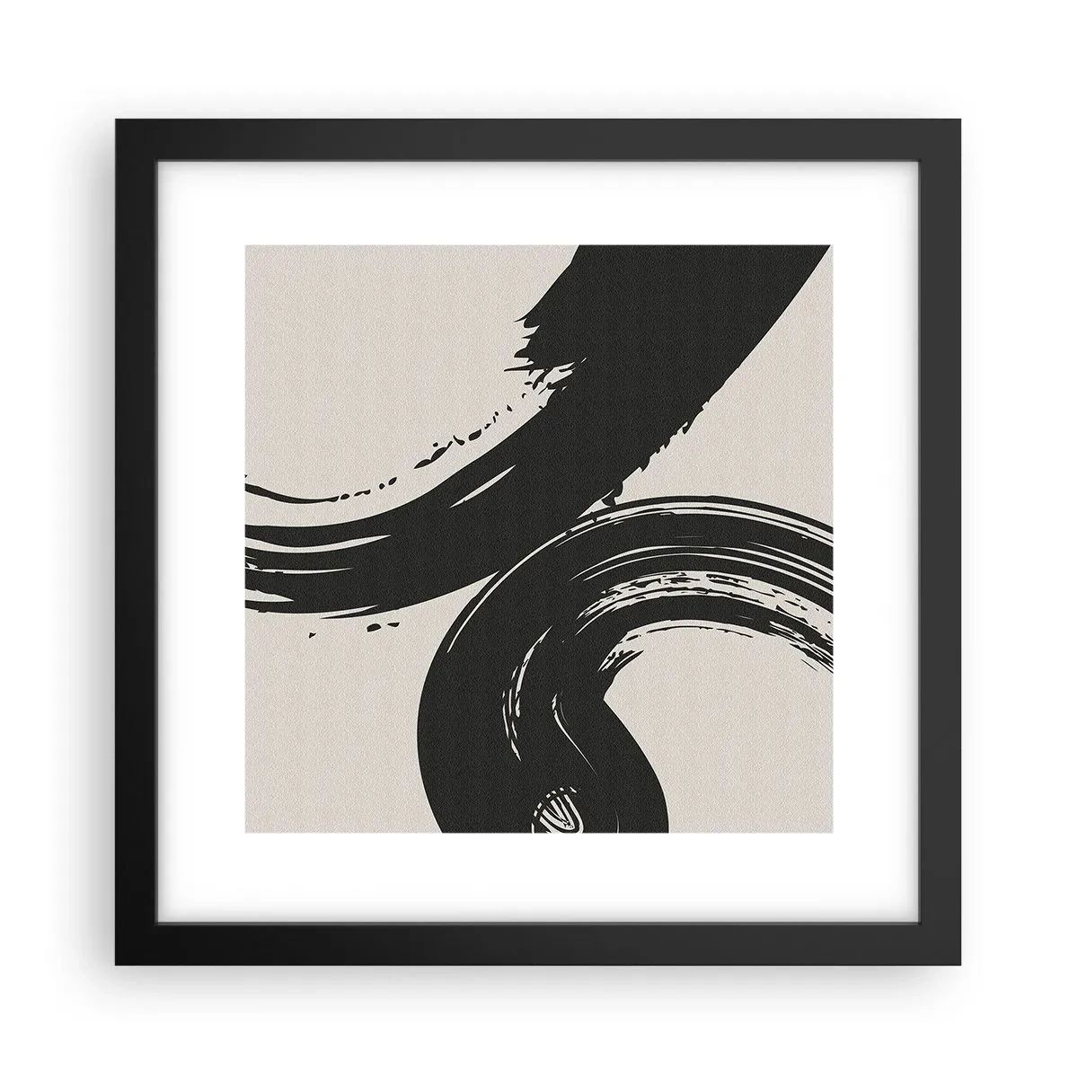 Poster in een zwarte lijst - Vegend en cirkevormig - 30x30 cm