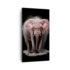 Schilderen op canvas - Denk niet aan een roze olifant! - 45x80 cm