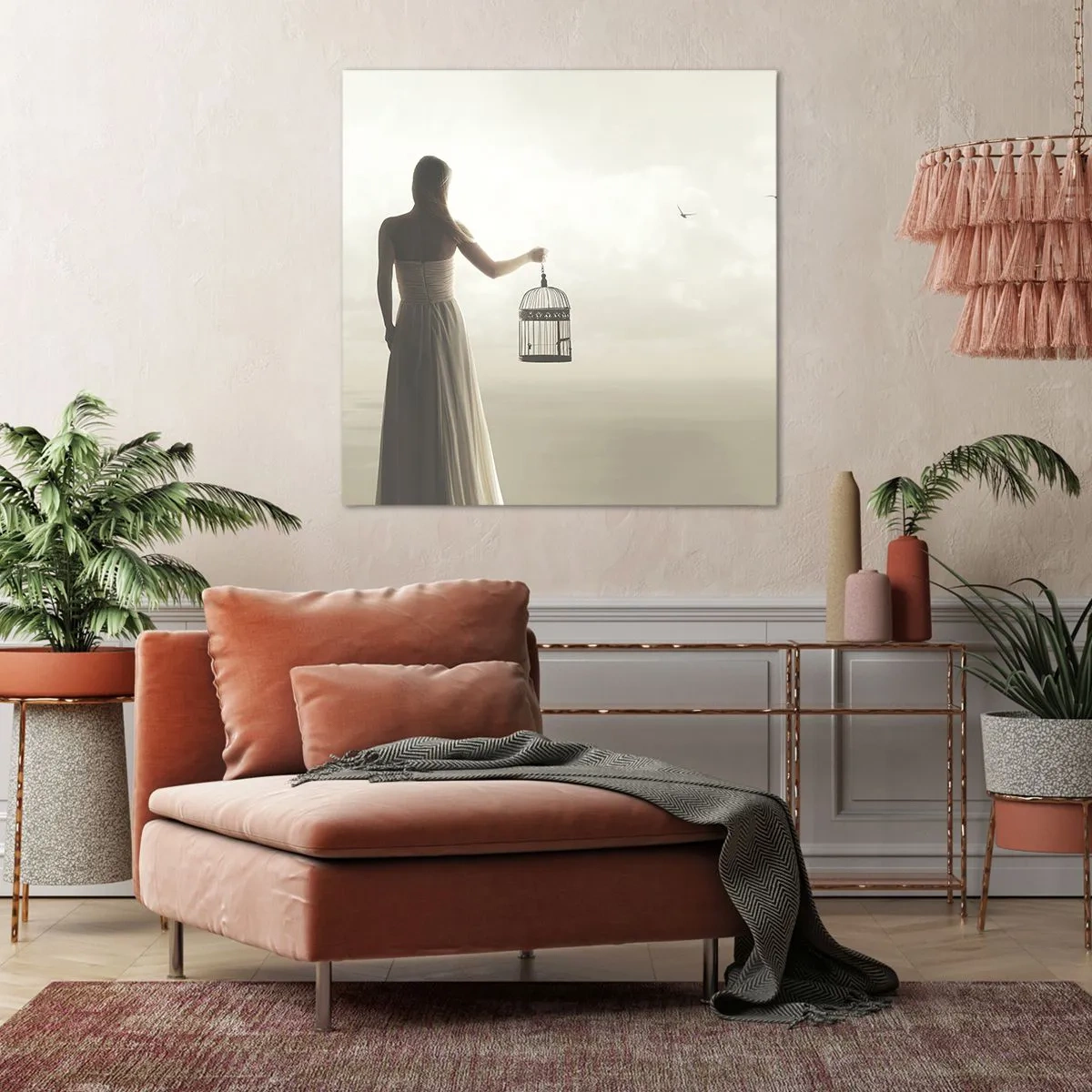 Schilderen op canvas - Wees vrij - 40x40 cm