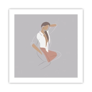 Poster - Omtrek van gracieusheid - 50x50 cm