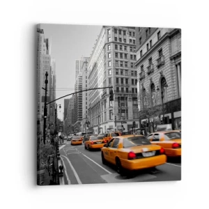 Schilderen op canvas - De zonnen van grote steden - 30x30 cm