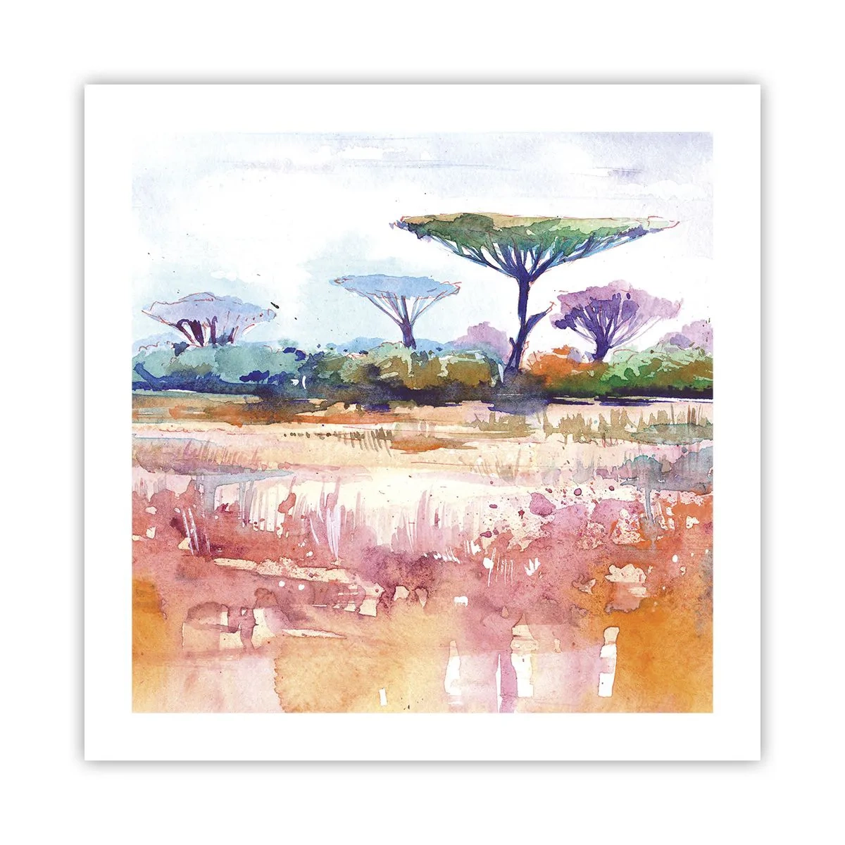 Poster - Savanne kleuren - 50x50 cm