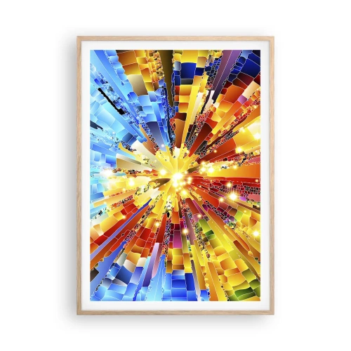 Een poster in een licht eiken lijst - In medias res - 70x100 cm