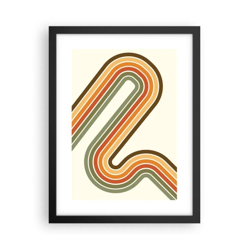 Poster in een zwarte lijst - Zigzag naar het doel - 30x40 cm