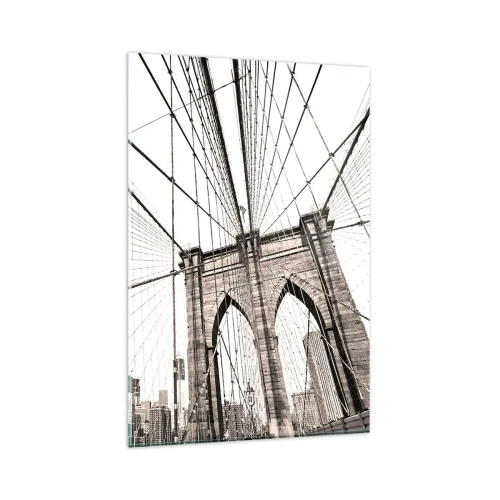 Schilderen op glas - Kathedraal van New York - 80x120 cm