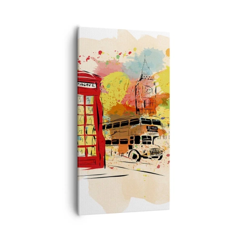 Schilderen op canvas - De stad van de afwisseling - 55x100 cm