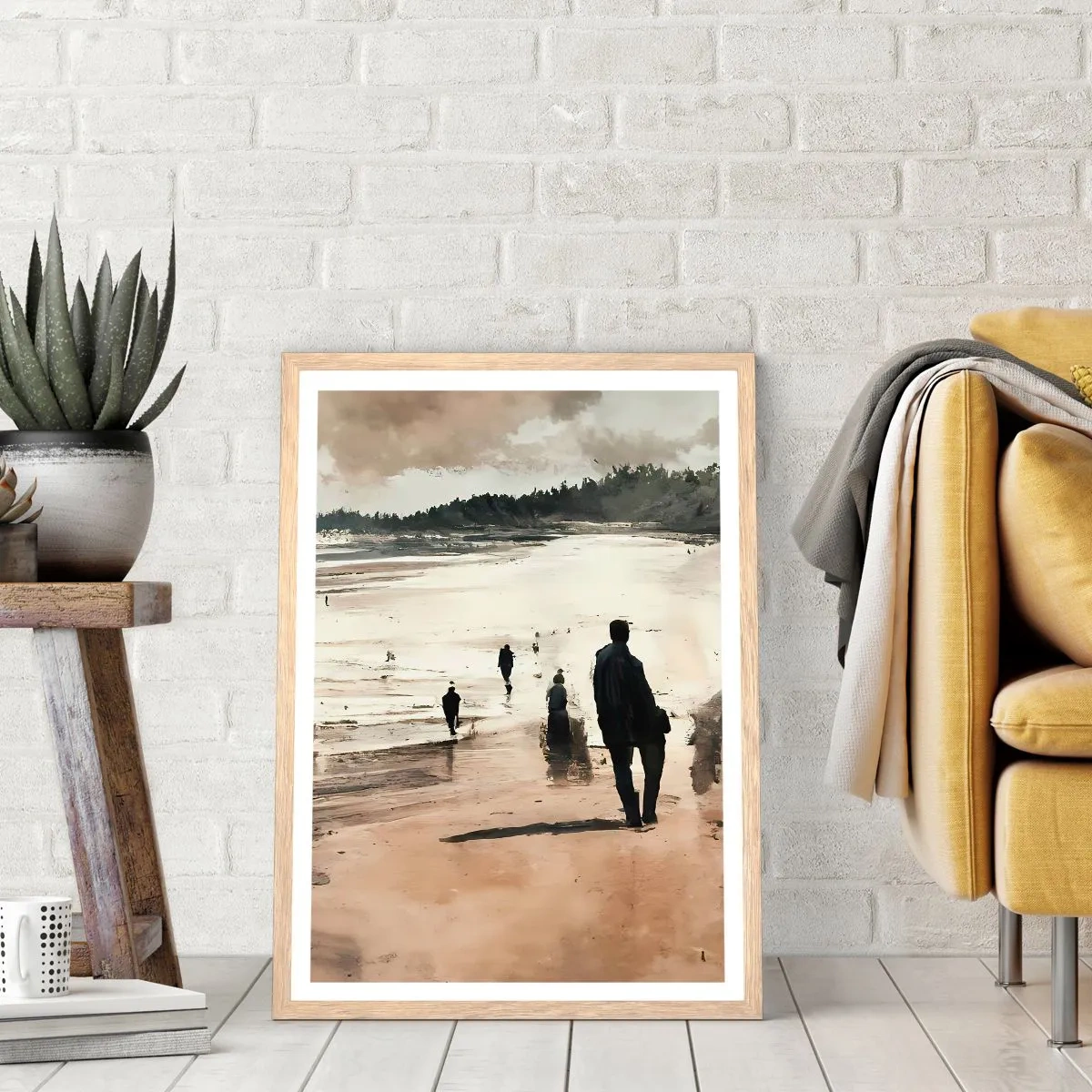 Een poster in een licht eiken lijst - Opgeroepen - 50x70 cm