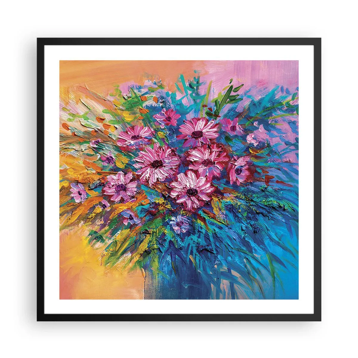 Poster in een zwarte lijst - Levensenergie - 60x60 cm