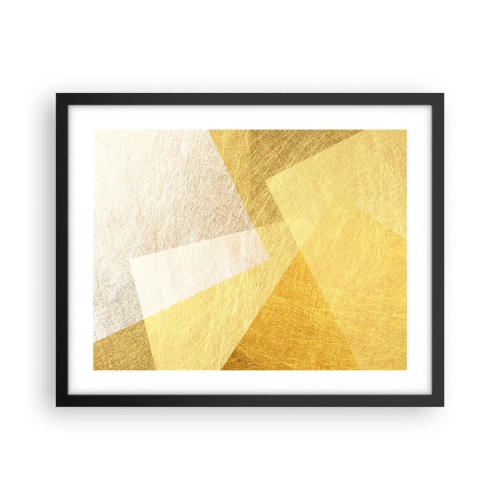 Poster in een zwarte lijst - Geometrie weer - 50x40 cm