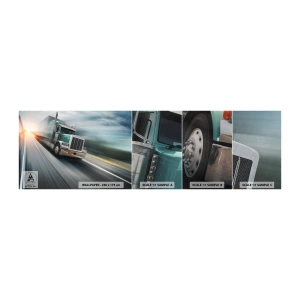 Fotobehang Monster Zelfklevend Deluxe Sticker - De Amerikaanse reus in haast - Vrachtauto, Automobiel, Vervoer - 100x30 cm