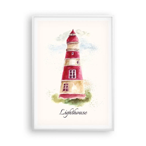 Poster in een witte lijst - Er is altijd goed weer in de buurt - 70x100 cm