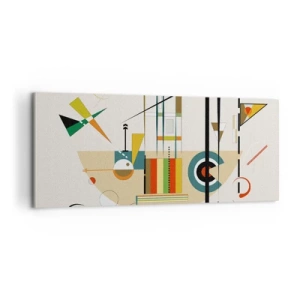 Schilderen op canvas - En de wereld lacht - 100x40 cm