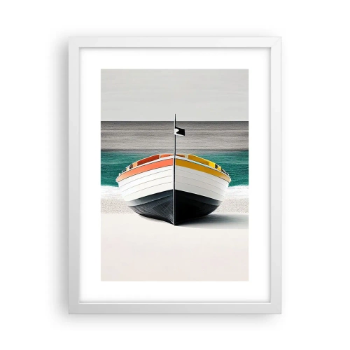 Poster in een witte lijst - Op zijn plaats - 30x40 cm