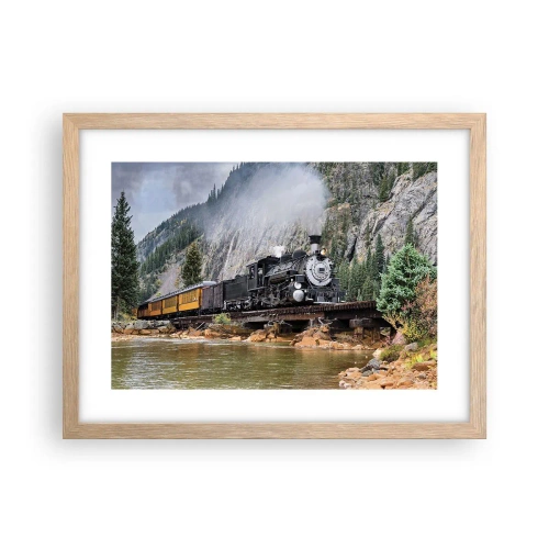 Een poster in een licht eiken lijst - Waar wil je naar toe? Waar naar toe? - 40x30 cm