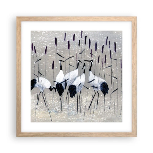 Een poster in een licht eiken lijst - Onder hun eigen - 40x40 cm