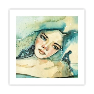 Poster - Ben ik blauw? - 40x40 cm