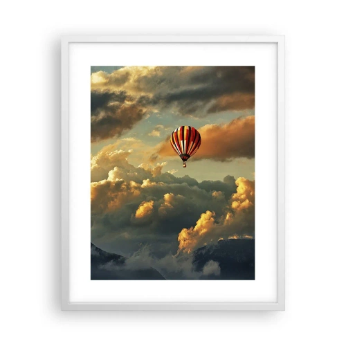 Poster in een witte lijst - Ik vlieg omdat ik dat wil - 40x50 cm