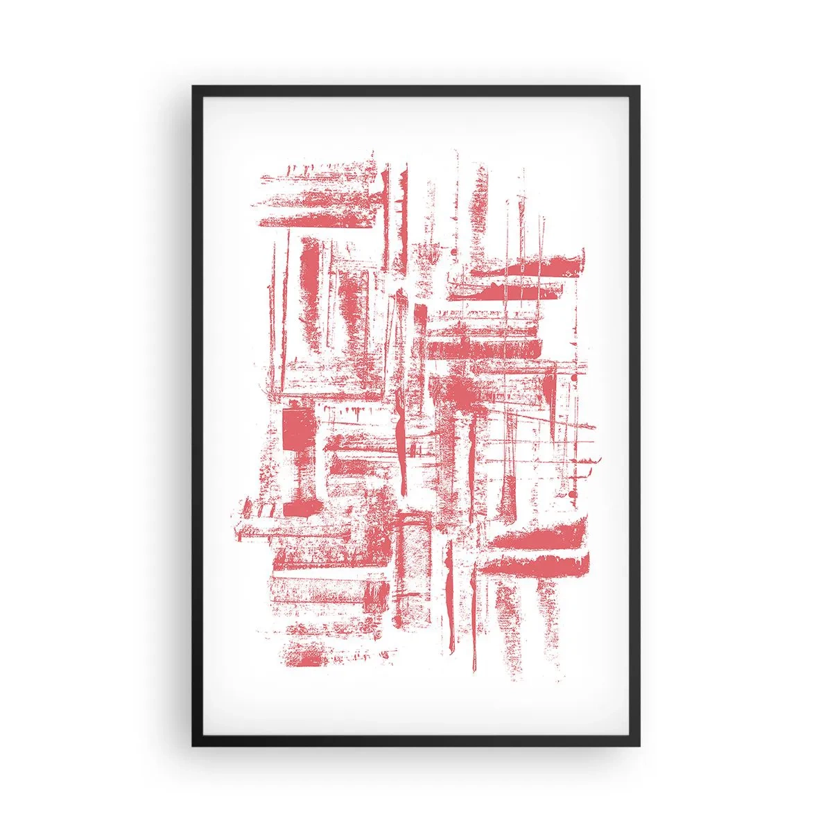 Poster in een zwarte lijst - De rode stad - 61x91 cm