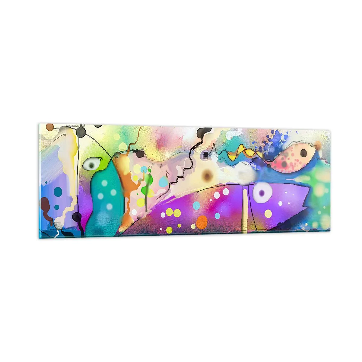 Schilderen op glas - Geen woorden! - 90x30 cm